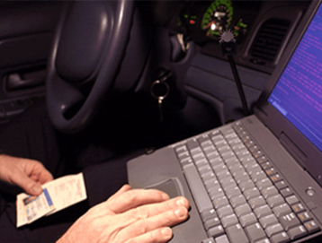 Laptop in Cop Car
